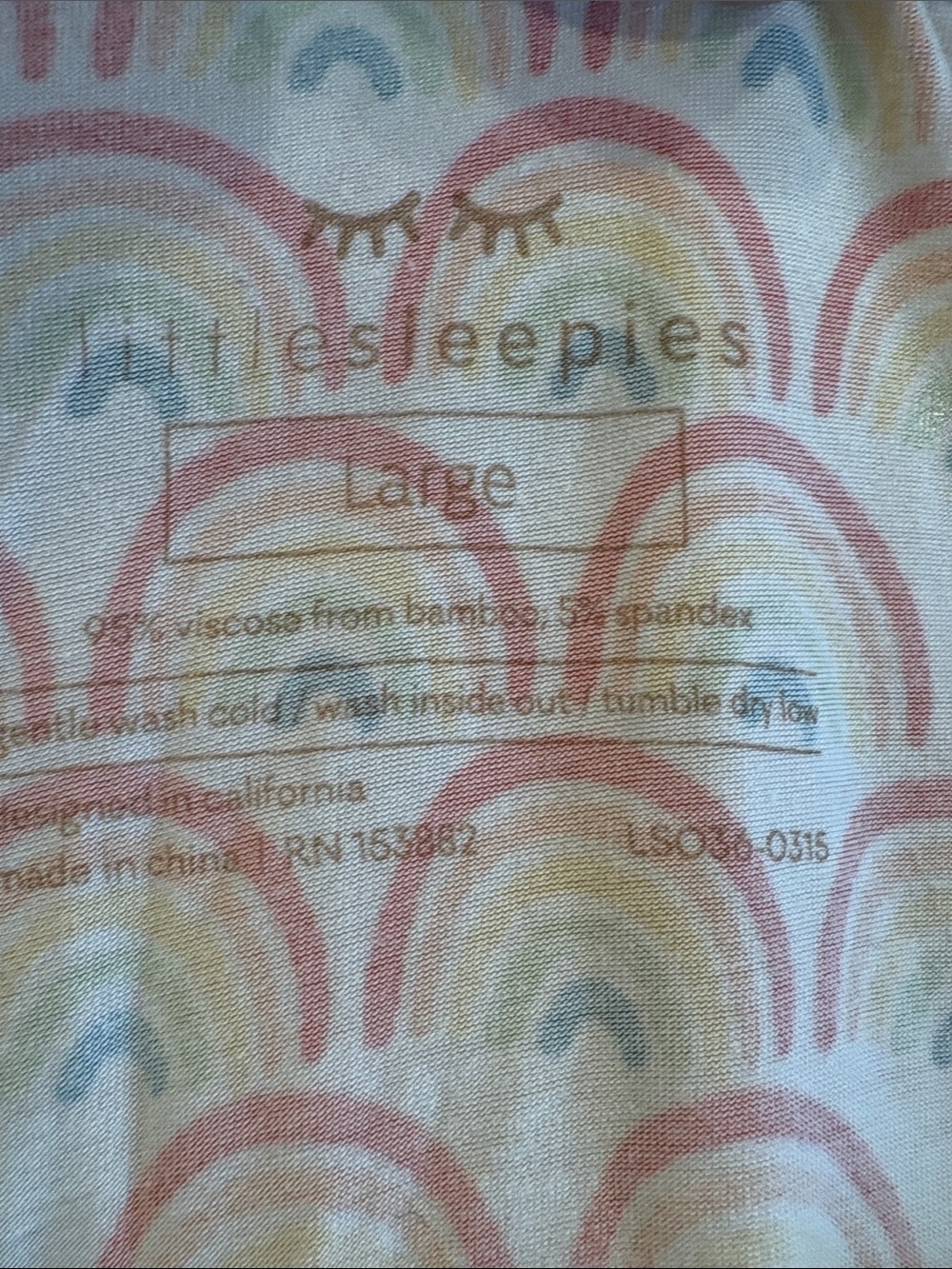 Little Sleepies Women’s Camo and Rainbow Pajama Tops - Gray & Multicolor - Picture 2 of 5